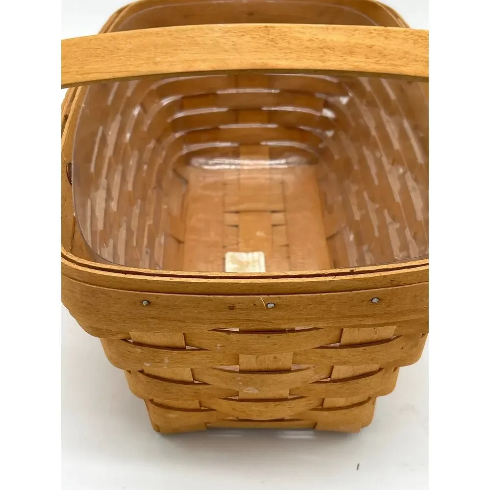 Vintage Longaberger Basket 1996 Handwoven Dresden Ohio Double Swing Handles
